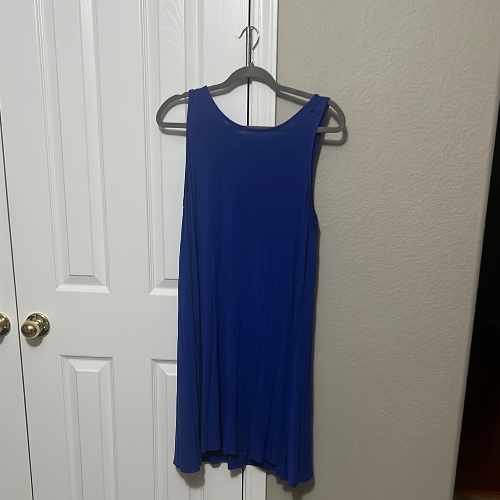 Sleeveless Blue Dress Large- Super Flowy! Large